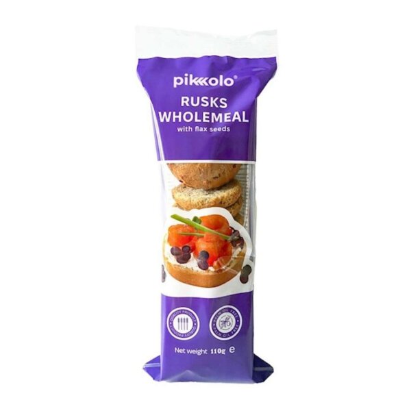 Грінки цільнозернові з насінням льону, Pikolo, 110г