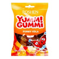 Цукерки желейні Funny Cola Yummi Gummi, 70г, Roshen