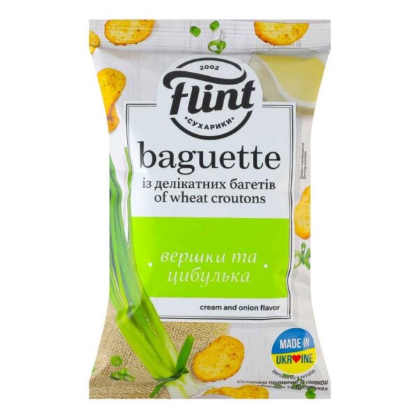 Baguette-Brotsnack "Sahne-Zwiebel", Flint, 60g