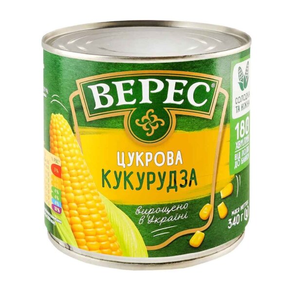 Кукурудза консервована, 340г, Верес