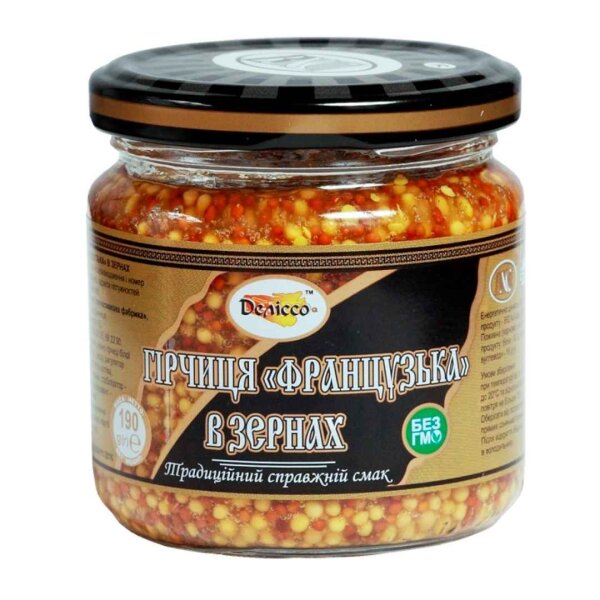 Französischer Senf in Körnern , 190 g, Delisso