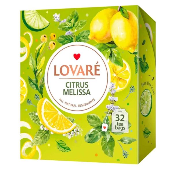 Зелений чай "Citrus Melissa" у пакетиках, 32 x 1,5 г