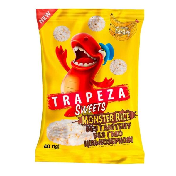 Mini-Reiswaffeln mit Bananengeschmack, 40 g , Trapeza