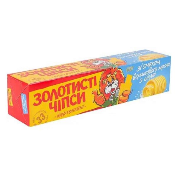 Lange Kartoffelchips, Butter-Salz-Geschmack, 100 g, Golden Chips