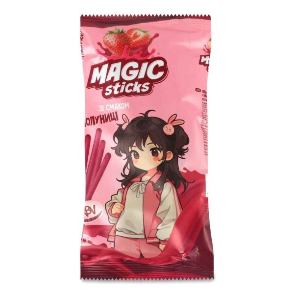 Weizensticks in Erdbeerschokolade, 60 g, KBV