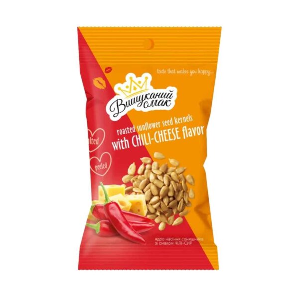 Ядро нясіння соняшника зі смаком чілі та сиру, 80 г