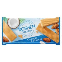 Вафлі з начинкою кокос і мигдаль, Roshen, 216 г