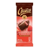 Молочний шоколад "Полуничний йогурт", 90 г, Світоч