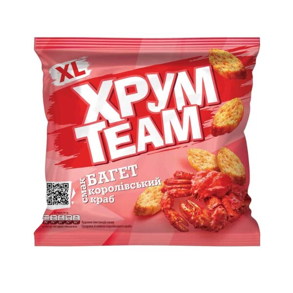 Сухарики-багет зі смаком королівського крабу, 90 г , ХрумTeam