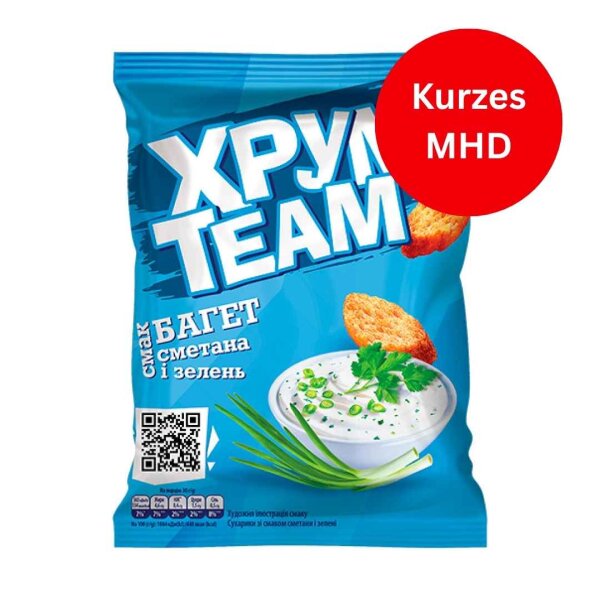 Baguette-Brotsnack mit Sauerrahm- und Kräutergeschmack, 55 g, HrumTeam