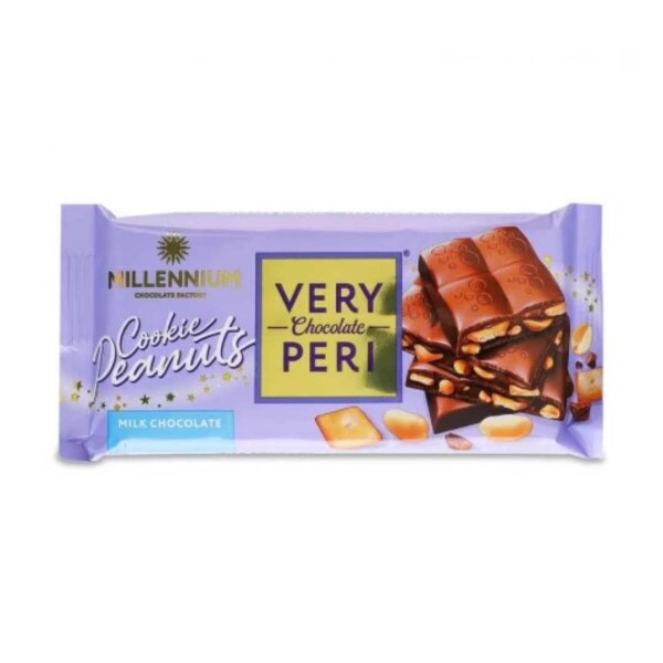 Шоколад молочний "Very Peri" з печивом та арахісом , 100 г, Millennium