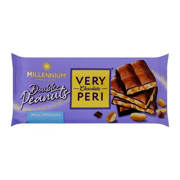 Шоколад молочний „Very Peri“ з арахісом, 105 г, Millennium