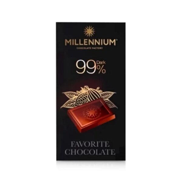 Шоколад чорний „Millennium Favorite Dark  99 %“, 100 г, ТМ Millennium