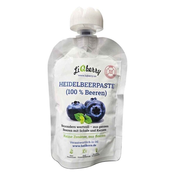 Heidelbeerpaste (100 % Beeren), 100 g, LiQberry