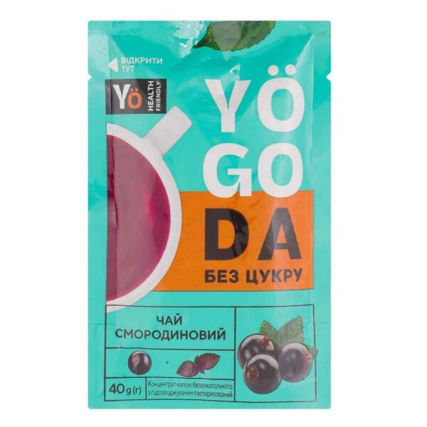 Yögoda Tee „Schwarze Johannisbeere“ , Konzentrat (OHNE ZUCKERZUSATZ), 40 g