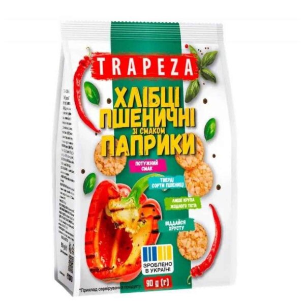 Mini-Weizenknäckebrot mit Paprikageschmack, 90 g, Trapeza