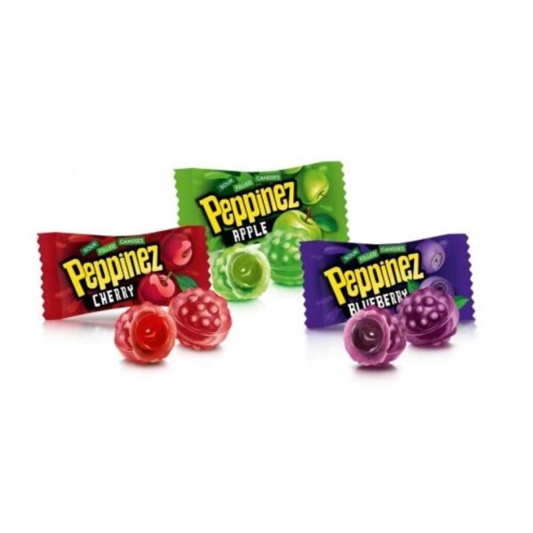 Hartbonbons mit sauren Fruchtfüllung "Peppinez" Roshen, lose