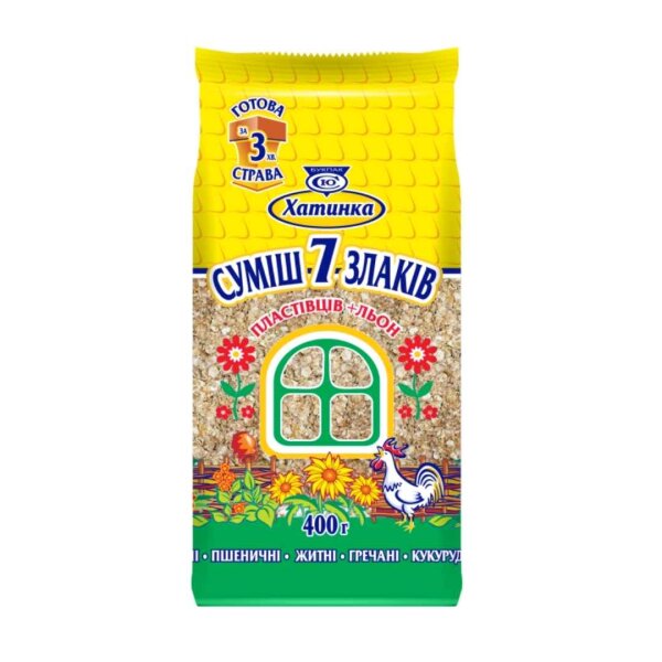 Flockenmischung 7-Korn-Mix + Leinsamen, Khatynka, 400 g