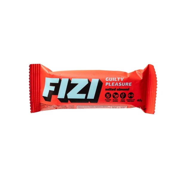 Веганський глазурований батончик "SALTED ALMOND", Sugar Free, 40 г, FIZI