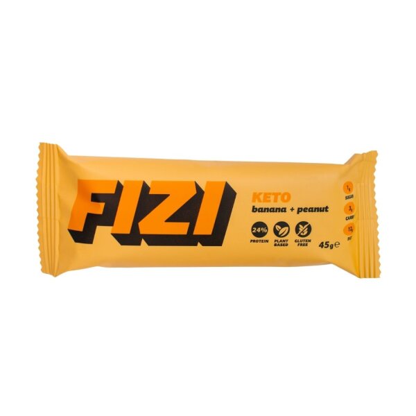 Keto-Proteinriegel "BANANA + PEANUT", Sugar Free, 45 g, FIZI