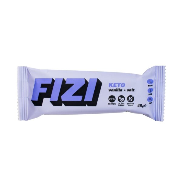 Протеїновий кето-батончик  "VANILLA + SALT", Sugar Free, 45 г, FIZI