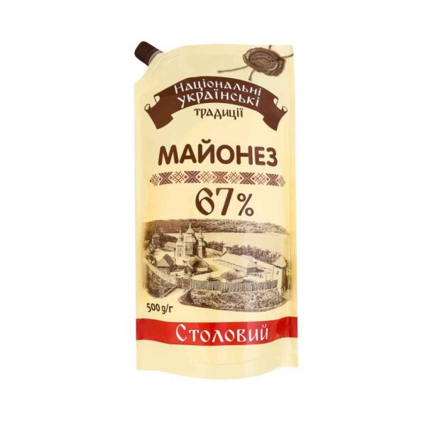 Mayonnaise 67 % "Nationale Ukrainische Traditionen", 500 g, Olis