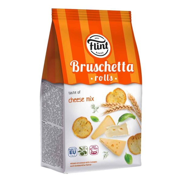 Brotsnack "Bruschetta Rolls" mit Käsemixgeschmack, Flint, 65 g