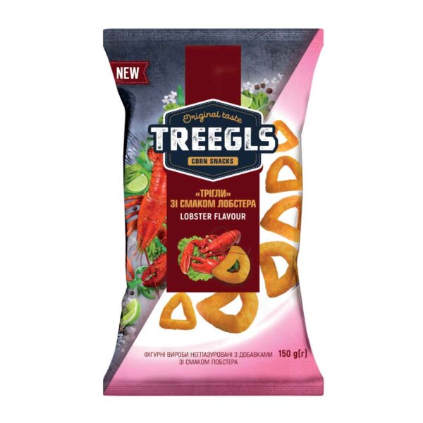 Mais-Snacks mit Hummergeschmack Treegls, 75 g