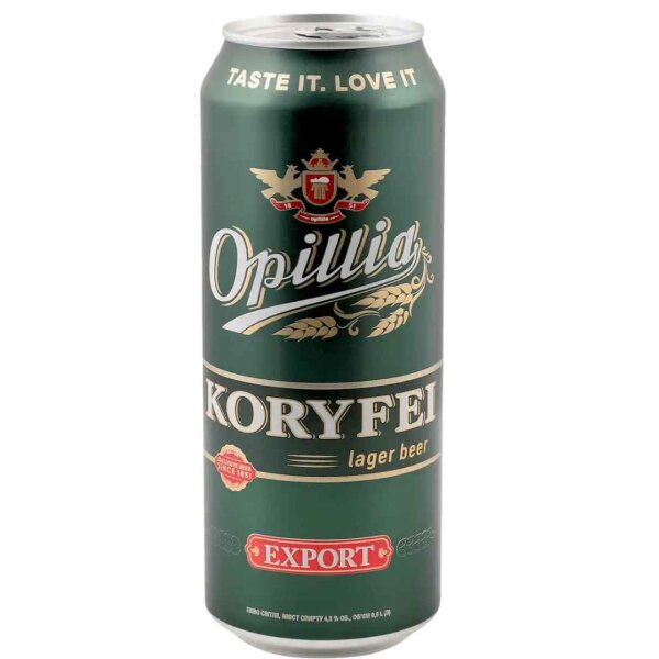 Bier Export, Koryfei, 4.2% Vol., Opillia, 0,5 L Dose