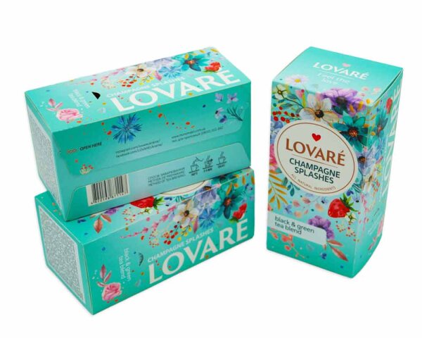 Бленд чорного і зеленого чаю "Sparkling Splashes", у пакетиках, Lovare, 24x2 г