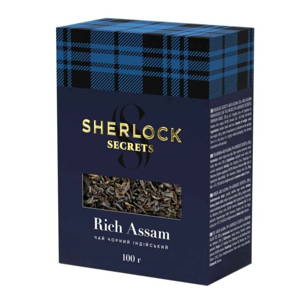 Schwarzer Tee "Sherlock Secrets Rich Assam", lose, 100g, Trypilske Sontse