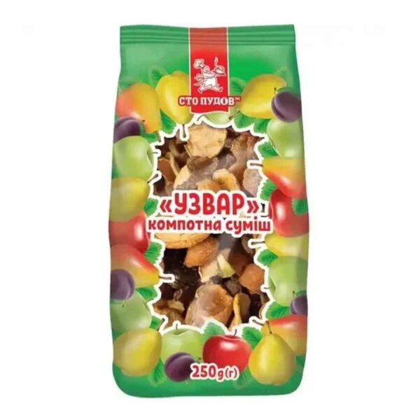 Trockenfruchtmischung für Kompott "Uzvar", Sto Pudiv, 250 g