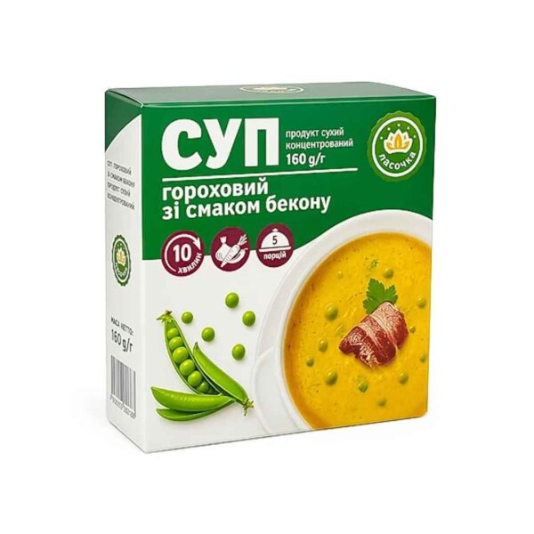 Erbsensuppe mit Bacongeschmack, Lasochka, 160 g