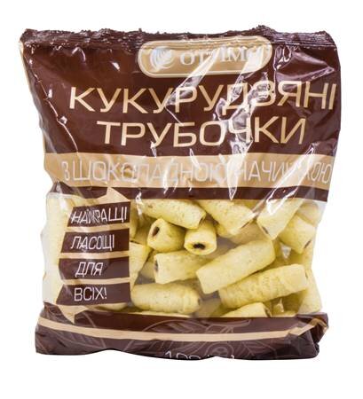 Кукурудзяні трубочки з шоколадною начинкою