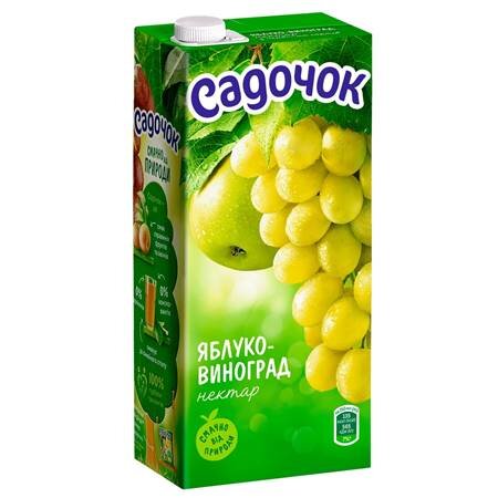 Нектар яблуко-виноград, Садочок, 950 мл