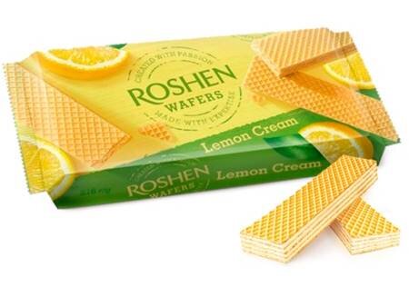 Waffeln mit Zitronenfüllung, Roshen, 216 g