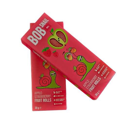 Frucht-Rollen "Apfel-Erdbeere", Bob Snail, 30 g