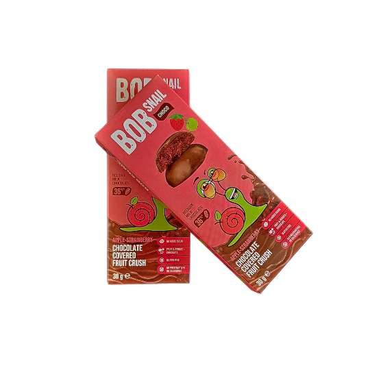 Цукерки "Яблуко-полуниця" в бельгійському молочному шоколаді,  ТМ Bob Snail