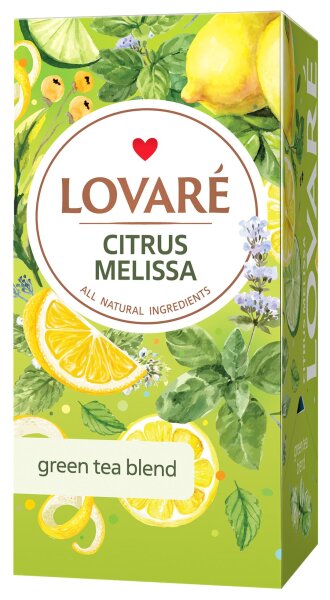 Зелений чай "Citrus Melissa" у пакетиках, 24 x 1,5 г