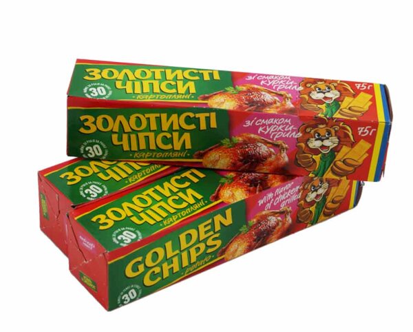 Довгі картопляні чіпси, курка-гриль, 75г
