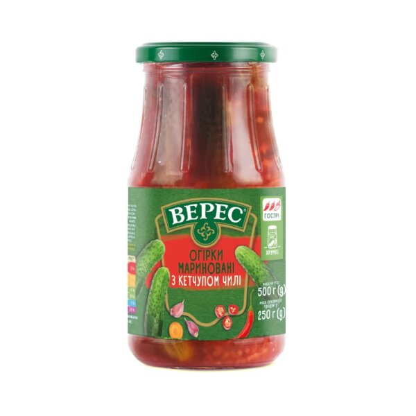Cornichons mit Chili-Ketchup, Veres, 435 g