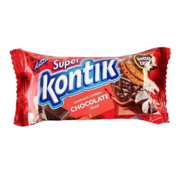 Печиво-сендвіч Super Kontik зі смаком шоколаду, 90 г