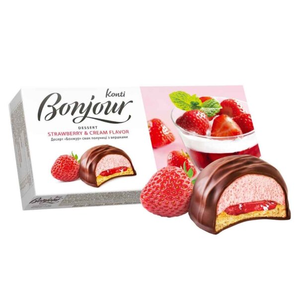Десерт Bonjour Полуниця зі вершками, Конті