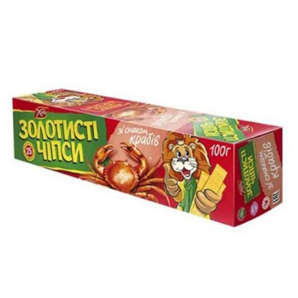 Lange Kartoffelchips mit Krabbengeschmack