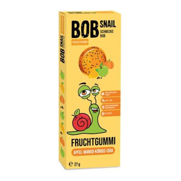 Натуральний мармелад "Яблуко-манго-гарбуз-чіа", ТМ Bob Snail
