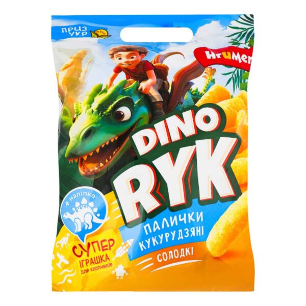 Süße Maisstangen mit Überraschung „Dino Ryk“, Star Snack, 100 g
