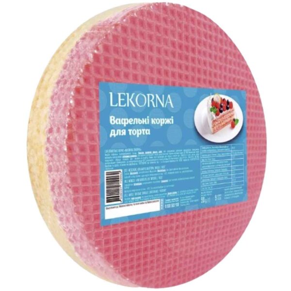 Вафельні коржі "Малина" Lekorna
