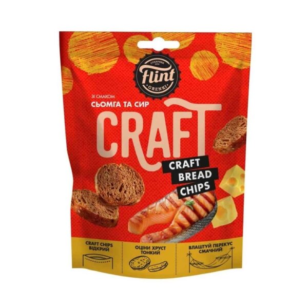 Roggen-Weizen-Croutons mit Lachs-Käse-Geschmack, Flint, 80g