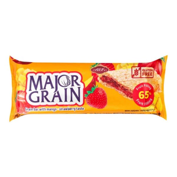 Батончик Major Grain "Манго-Полуниця", АВК, 40г