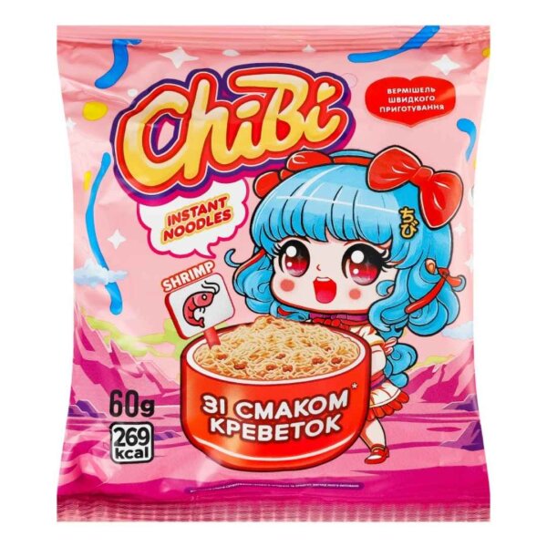 Instant-Nudeln mit Garnelengeschmack, ChiBi, 60g
